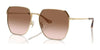 Coach CR638 HC7165D Sunglasses | Size 60 / Shiny Light Gold/Brown / Brown Peach Gradient (2N 26.4%) №900513