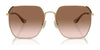Coach CR638 HC7165D Sunglasses | Size 60 / Shiny Light Gold / Grey Gradient (3N 13.2%) №90053C