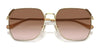 Coach CR638 HC7165D Sunglasses | Size 60 / Shiny Light Gold / Grey Gradient (3N 13.2%) №90053C