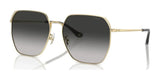 Coach CR638 HC7165D Sunglasses Shiny Light Gold / Grey Gradient