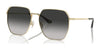 Coach CR638 HC7165D Sunglasses | Size 60 / Shiny Light Gold / Grey Gradient (3N 13.2%) №90053C