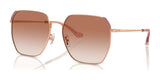 Coach CR638 HC7165D Sunglasses Shiny Rose Gold / Burgundy Gradient