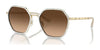 Coach CS543 HC7167B Sunglasses | Size 56 / White Marble / Brown Gradient (3N 14.2%) №944374