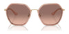 Coach CS543 HC7167B Sunglasses | Size 56 / Rose Gold / Brown Pink Gradient (2N 32.7%) №944413