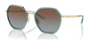 Coach CS543 HC7167B Sunglasses | Size 56 / Transparent Blue / Blue Brown Gradient (3N 16.8%) №944513