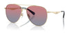 Coach CW193 HC7169 Sunglasses | Size 57 / Shiny Light Gold / Blue Saddle Gradient (2N 38.19%) №90050Q