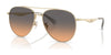 Coach CW193 HC7169 Sunglasses | Size 57 / Shiny Light Gold / Smokey Peach Gradient (2N 23%) №900518