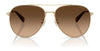 Coach CW193 HC7169 Sunglasses | Size 57 / Shiny Light Gold / Brown Gradient (3N 14.2%) №900574