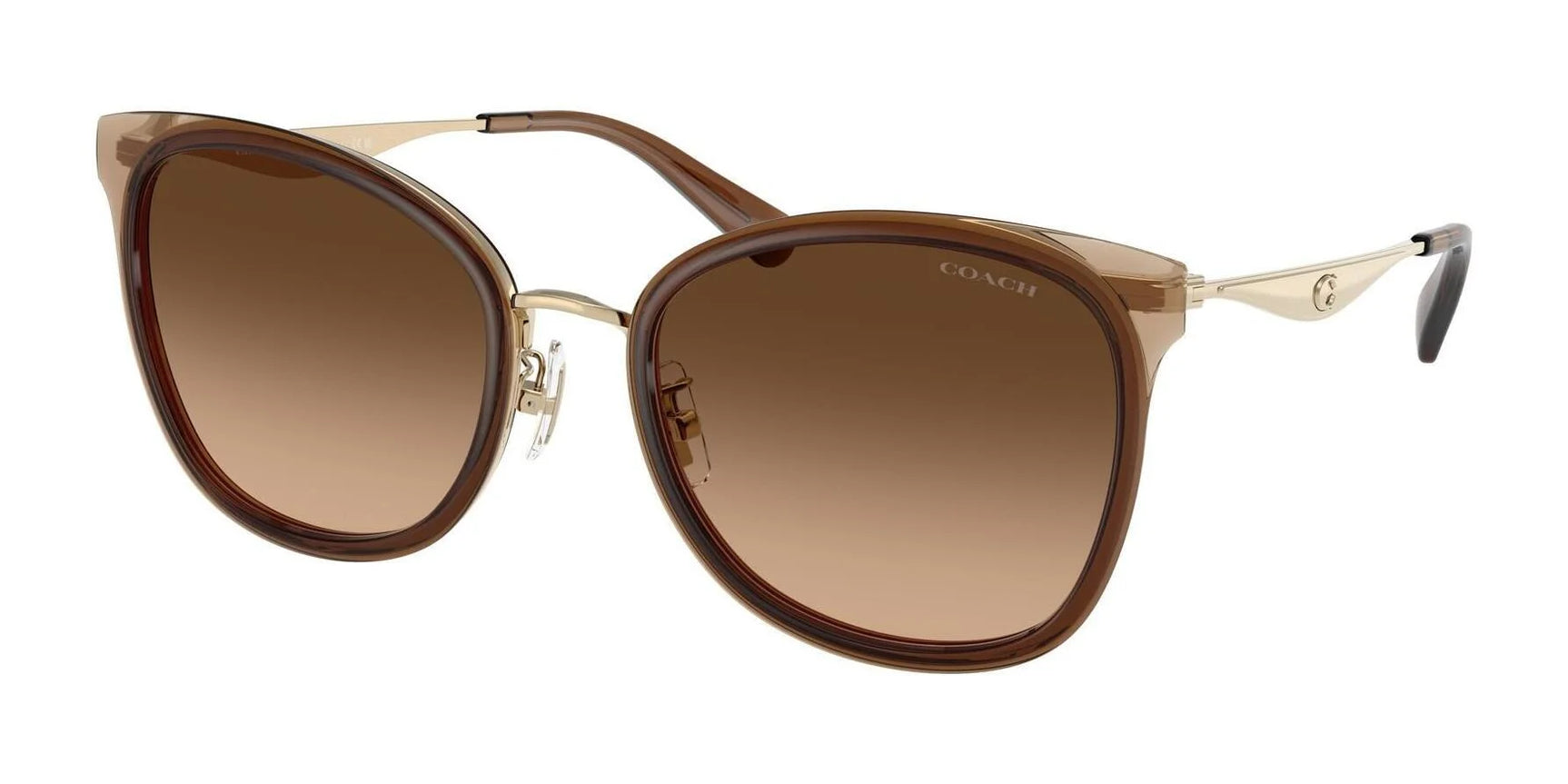 Coach CW185 HC7170 Sunglasses Light Gold / Brown / Brown Gradient