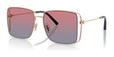 Coach CW429 HC7174D Sunglasses Shiny Light Gold / Blue Saddle Gradient