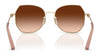 Coach CAD79 HC7175 Sunglasses | Size 56 / Shiny Light Gold / Brown Gradient (3N 14.2%) №900574