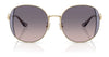 Coach CAD73 HC7176B Sunglasses | Size 54 / Shiny Light Gold/Fawn / Brown Gradient (3N 14.2%) №900574