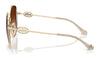 Coach CAD73 HC7176B Sunglasses | Size 54 / Shiny Light Gold/Fawn / Brown Gradient (3N 14.2%) №900574