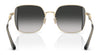 Coach CAD72 HC7177B Sunglasses | Size 51 / Shiny Light Gold/Smoke / Grey Gradient (3N 13.2%) №90053C