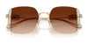 Coach CAD72 HC7177B Sunglasses | Size 51 / Shiny Light Gold/Smoke / Grey Gradient (3N 13.2%) №90053C
