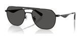 Coach CAE80 HC7178 Sunglasses Satin Black / Black / Grey Solid