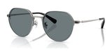 Coach CAE81 HC7179 Sunglasses Shiny Gunmetal / Grey Solid