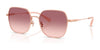 Coach CAE93 HC7180D Sunglasses | Size 57 / Shiny Rose Gold/Milky Rose / Violet Pink Gradient (2N 23.6%) №94657W
