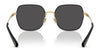 Coach CAE93 HC7180D Sunglasses | Size 57 / Shiny Gold/Black / Grey Solid (3N 10%) №946687