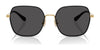 Coach CAE93 HC7180D Sunglasses | Size 57 / Shiny Gold/Black / Grey Solid (3N 10%) №946687