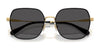 Coach CAE93 HC7180D Sunglasses | Size 57 / Shiny Gold/Black / Grey Solid (3N 10%) №946687