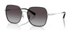 Coach CAE93 HC7180D Sunglasses | Size 57 / Shiny Silver/Black / Grey Gradient (3N 13%) №94673C