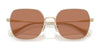 Coach CAE93 HC7180D Sunglasses | Size 57 / Shiny Gold/Black / Grey Solid (3N 10%) №946687