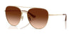 Coach CBZ89 HC7182 Sunglasses | Size 56 / Shiny Light Gold / Brown Gradient (3N 14.2%) №900574