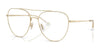Coach CBZ89 HC7182 Sunglasses | Size 56 / Shiny Light Gold / Clear Blue-Violet Light Filter (0N 87.1%) №9005SB