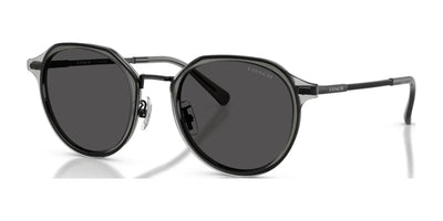 Coach CBZ97 HC7183 Sunglasses Satin Black / Grey Solid