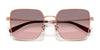 Coach CBZ51 HC7184D Sunglasses | Size 56 / Rose Gold/Bordeaux / Grey Pink Gradient (2N 28%) №947813