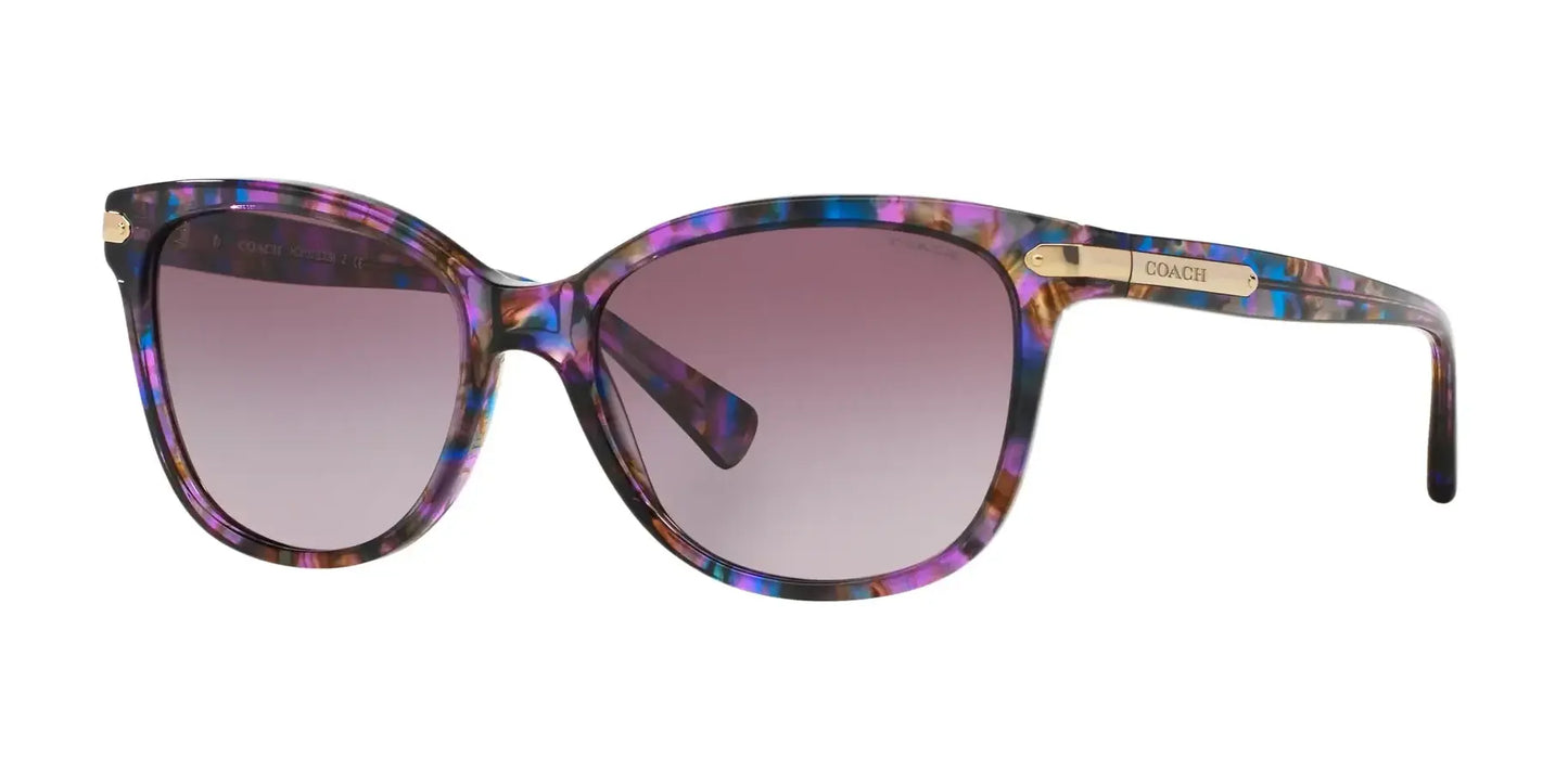 Coach L109 HC8132 Sunglasses Purple Confetti Tortoise / Purple Gradient