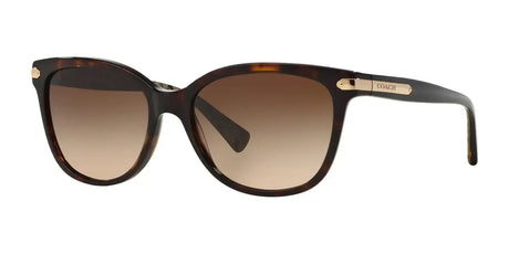 Coach L109 HC8132 Sunglasses Dark Tortoise / Dark Brown Gradient