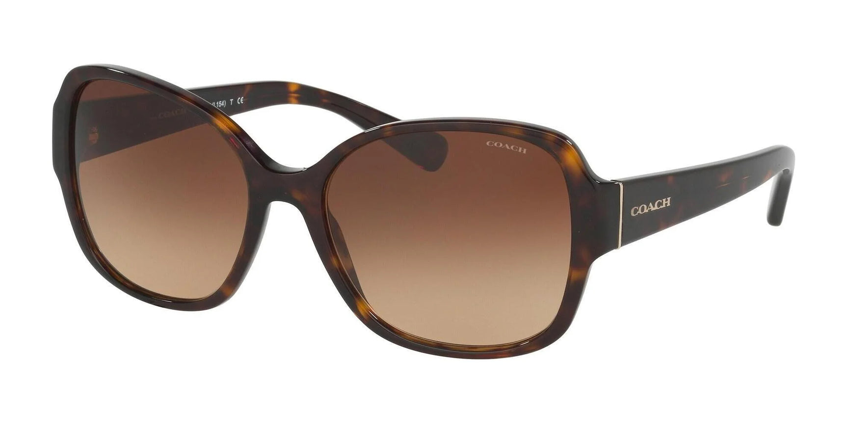 Coach L154 HC8166 Sunglasses Dark Tortoise / Brown Gradient