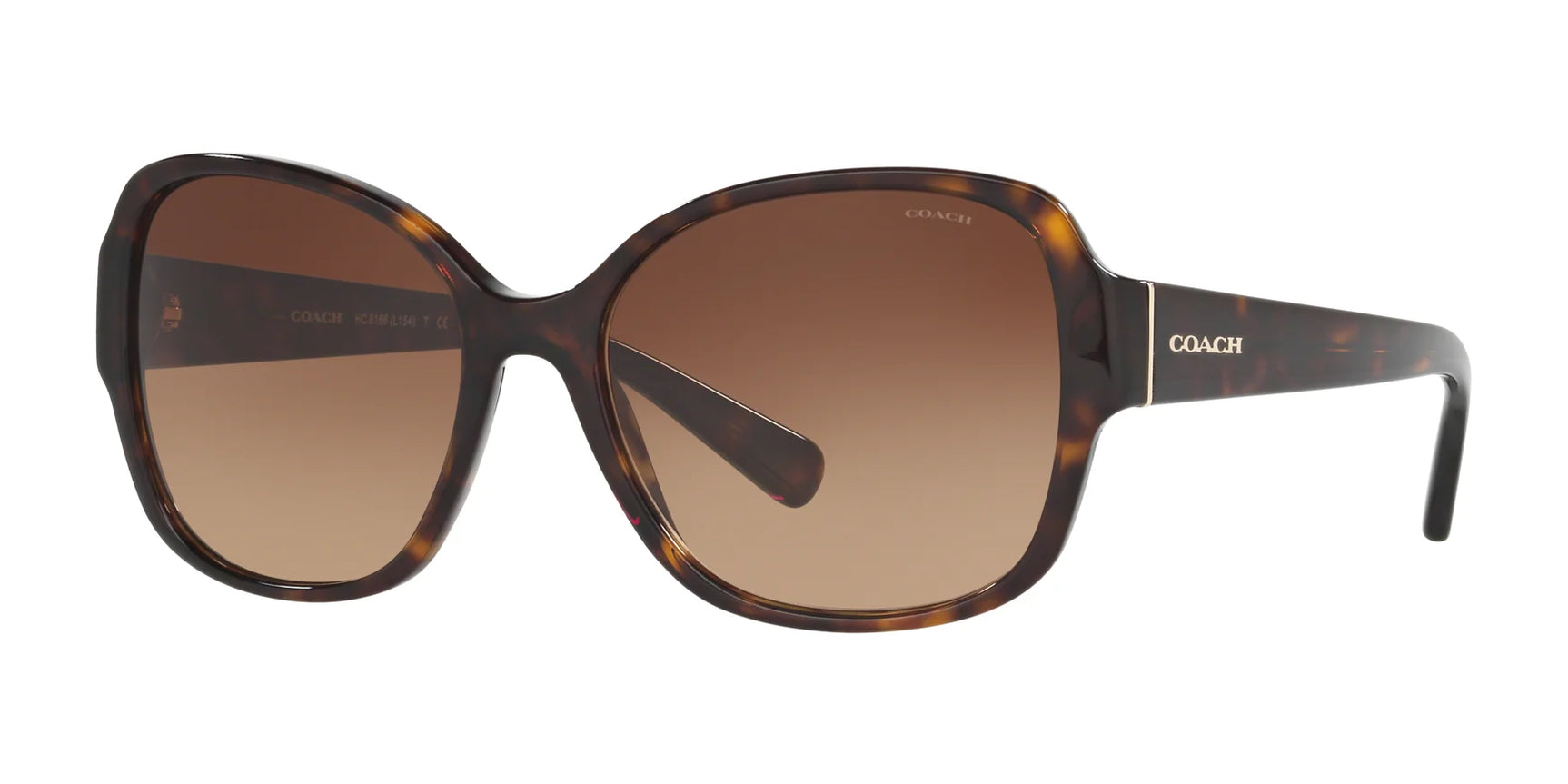 Coach L154 HC8166 Sunglasses Dark Tortoise / Brown Gradient