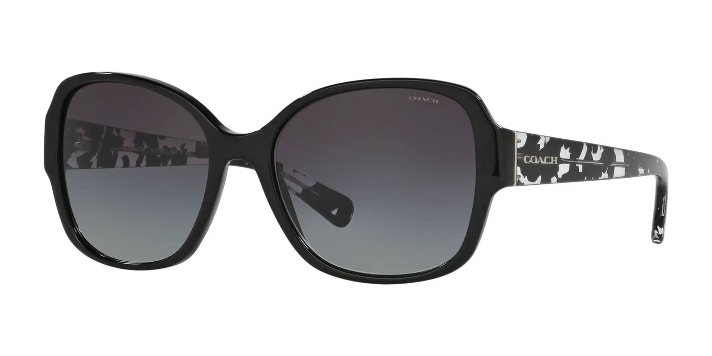 Coach L154 HC8166 Sunglasses Black / Grey Gradient