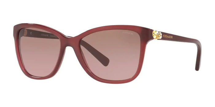 Coach L1597 HC8187B Sunglasses | Size 54 / Milky Black Cherry №539814 / Brown Rose Gradient (2N 27%)