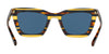 Coach L1630 HC8203 Sunglasses | Size 54 / Black Amber Glitter Varsity Stripe №544087 / Dark Grey Solid (3N 10%)