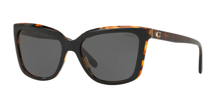 Coach L1059 HC8261 Sunglasses | Size 56 / Black Tortoise Laminate №544687 / Dark Grey (3N 10%)