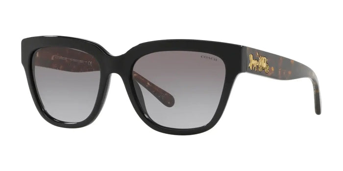 Coach L1076 HC8262F Sunglasses | Size 55 / Black №500211 / Grey Gradient (2N 28.8%)