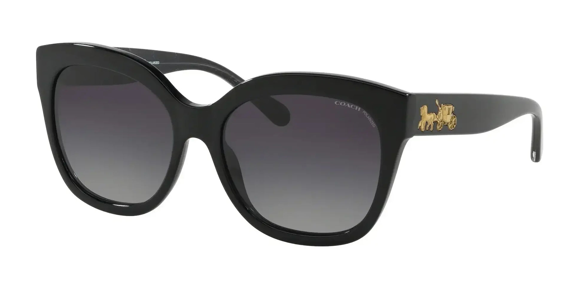 Coach L1083 HC8264 Sunglasses Black / Grey Gradient Polar