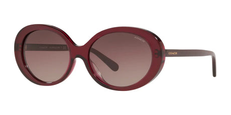 Coach L1100 HC8270U Sunglasses Transparent Burgundy / Burgundy Gradient