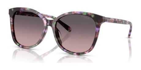 Coach L1101 HC8271U Sunglasses Amethyst Pearl Tortoise / Smoke Purple Gradient