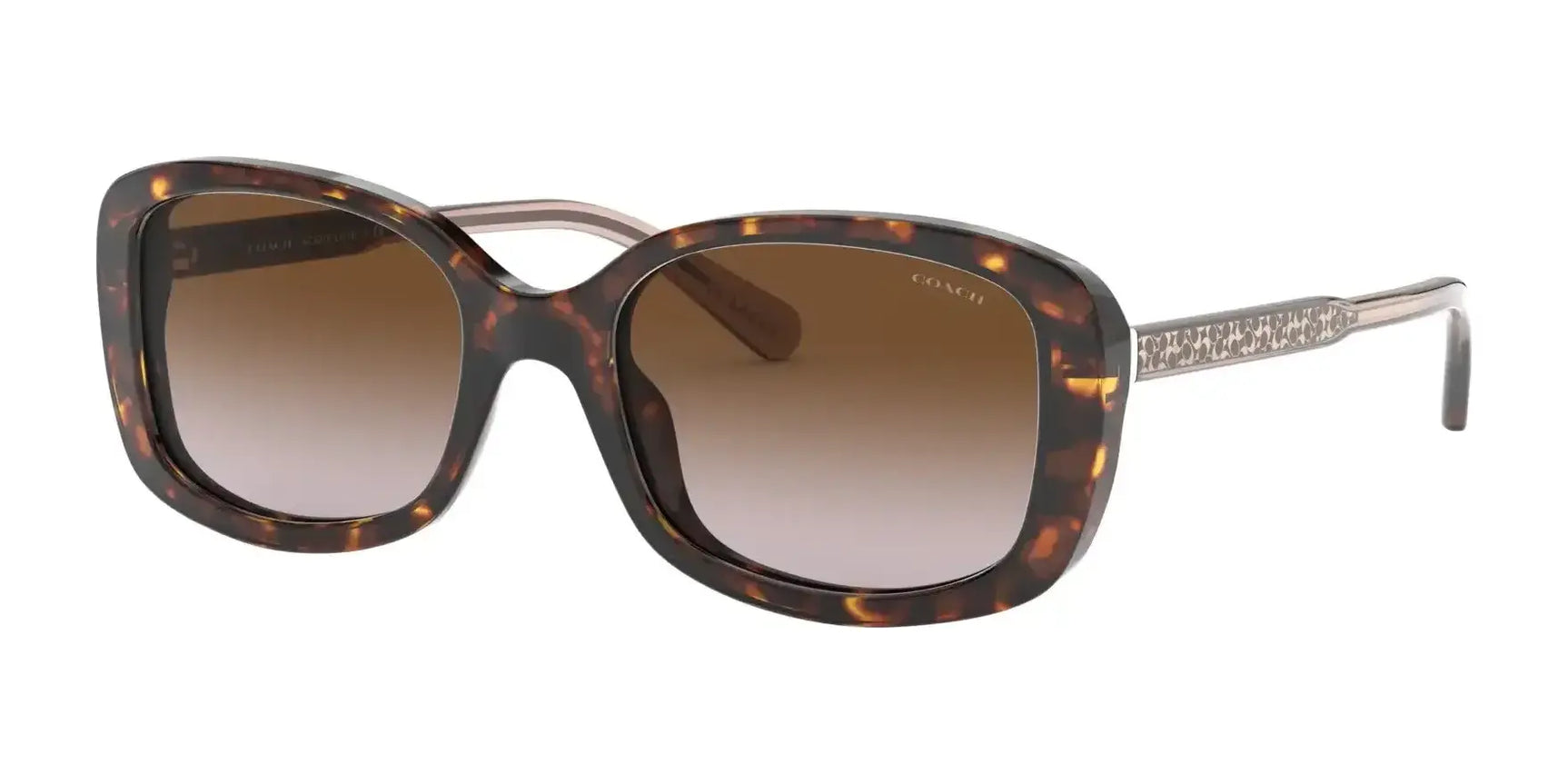 Coach L1114 HC8278 Sunglasses Dark Tortoise / Brown Gradient