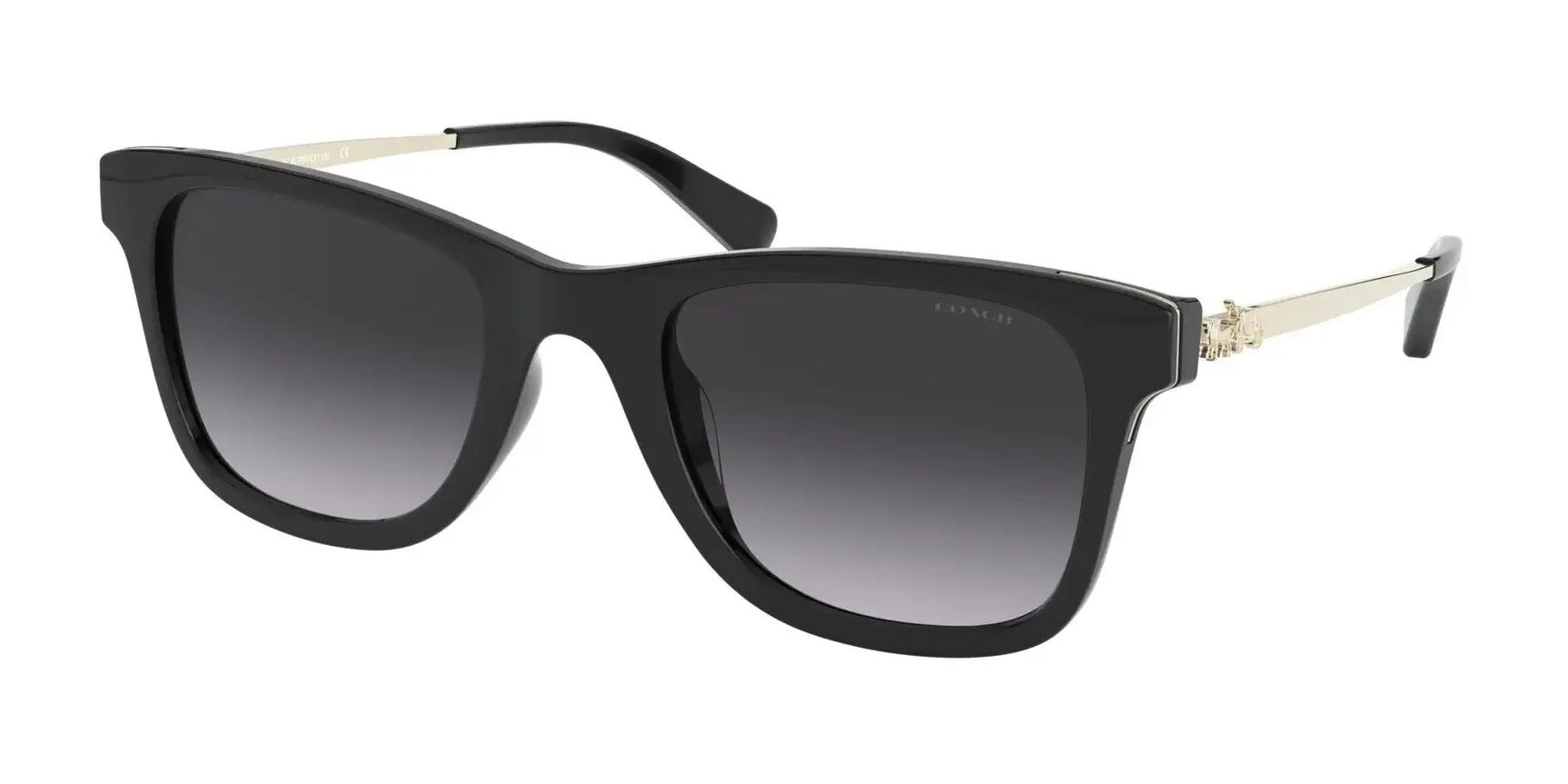 Coach L1115 HC8279U Sunglasses Black / Grey Gradient