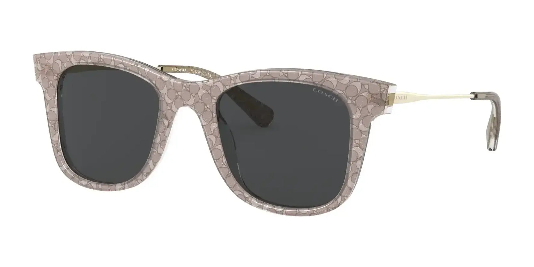 Coach L1135 HC8290 Sunglasses Grey Glitter Signature C / Grey