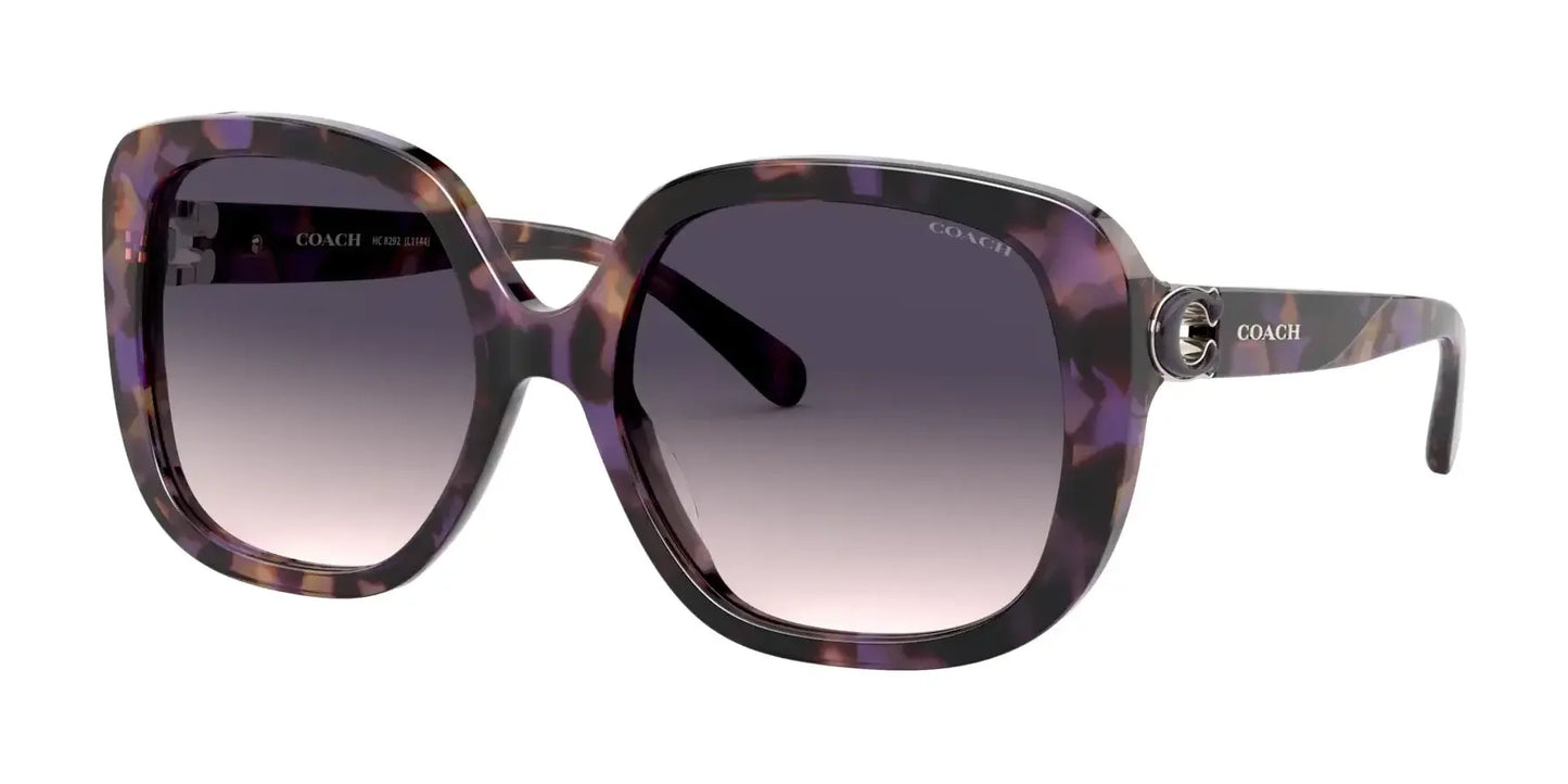 Coach L1144 HC8292 Sunglasses Purple Tortoise / Purple Pink Gradient