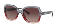 Coach L1140 HC8295F Sunglasses Grey Burgundy Gradient / Burgundy Grey Gradient