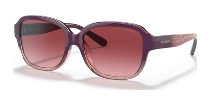 Coach L1153 HC8298U Sunglasses Transparent Rose / Burgundy Gradient