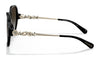Coach L1159 HC8303BF Sunglasses | Size 57 / Solid Black №50028G / Gray (3N 13.2%)